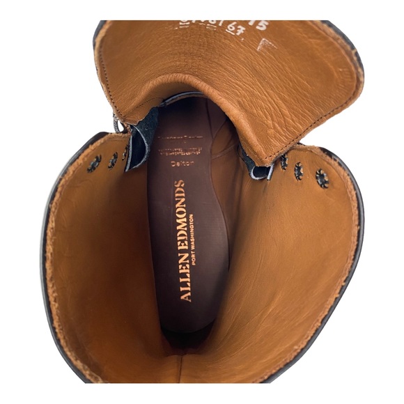 Allen Edmonds DALTON Black Leather Wingtip Dress Boots Brogue Size 10D USA 10 D - Picture 10 of 13